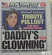 Michael Jackson Tribute Pullout New York Post June 28 2009