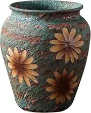 Vintage Ceramic Vase Shelf Decor Pot Pottery Decorative Ornament Vase Handmade Flower Vases Flower Home Decor Living Room Vases for Farmhouse Shelf Office Mantle Bedroom (Color : A)