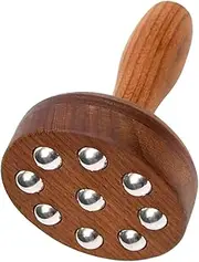 Textured Muscle Massage Roller Stick Durable Beech Design for Hand Foot Leg Detachable Steel Balls for Easy Cleaning Comfort Promote Relaxation Circulation