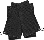 Alasum Golfing Towels Set 2pcs 30x30cm Portable Microfiber Wet Dry Golf Balls Cleaning Golfing Accessories Outdoor Sports