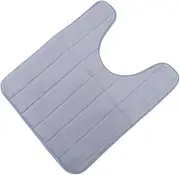 SWOOMEY Memory Foam Floor Mat Bathroom Mats Warmer Washable Toilet Shape Seat Washroom Absorbent Non-Slip Back