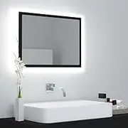 LED Bathroom Mirror Black 60x8.5x37 cm Acrylic Vanity Unit
