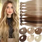 AAA+ Thick Russian Nano Ring Remy Human Hair Extensions Micro Loop Bead Tip 200G