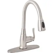 Home Impressions 1-Handle Lever Pull-Down Kitchen Faucet, Brushed Nickel Home
