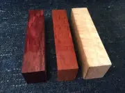 Knife scale blocks. Jarrah, Sheoak, Blackbutt. Wood turning spindles.