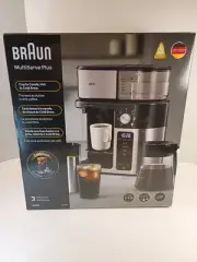 Braun MultiServe Plus Hot/ Cold Brew Drip Coffee Maker Cup to Carafe NEW KF9250