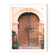 Welcome Framed Printed Wall Art - White