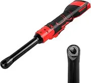 3/8" Extended Cordless Ratchet Wrench for Milwaukee M18 18V Series Batteries, Extended 16cm Long Rod, 320 RPM, 80N.m Electric Ratchet Wrench with Built-in LED Light