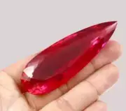 105 Ct+ Natural Certified BURMA Pigeon Blood Red Ruby Pear Cut Loose Gemstone A+