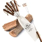 Smores Sticks | Set of 6 Marshmallow Roasting Sticks | Extendable Stainless Stee