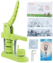 Happizza Button Maker Machine, (3rd Gen) Installation-Free 32mm(1.25 in) DIY