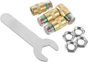 COMPUKAS 4pcs Auto Valve Caps Tire Pressure Monitor Valve Stem Caps Sensor Indicator Colors Easy Installation for Safe Driving Tire Longevity