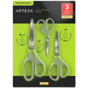 Household Scissors, 5, 7 and 8.25 Inches, Set of 3, All-Purpose Craft Scissor...