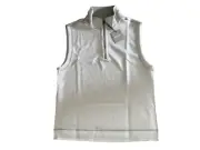 HICKEY FREEMAN Gray Mini Stripe 1/4 Zip GOLF Pullover VEST Mens MEDIUM NEW