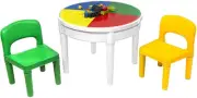 Think Fast Toys Building Block Table & Chairs - Lego Compatible