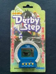 Marukoshi 1999 Derby Step Horse LCD Handheld Electronic Game Keychain Blue Japan
