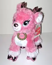 Build a Bear Twinkle 2016 Pink Reindeer Merry Mission 14in Stuffed Plush Toy