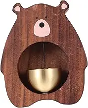 Charming Magnetic Wood Bear Doorbell Door Chime Entryway Bell for Home