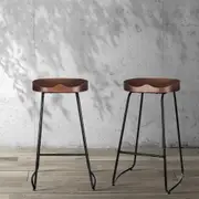 2x Artiss Bar Stools Tractor Seat 75cm Black