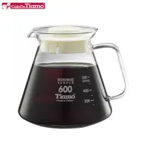 在飛比找momo購物網優惠-【Tiamo】耐熱玻璃咖啡花茶壺600cc-白色(HG229