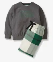 NEW PETER ALEXANDER TOP & CHECK BAMBOO FLANNELETTE PANTS PJ SET RRP$69.95 JNR 8