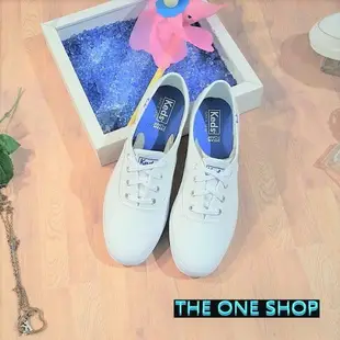 TheOneShop Keds 經典款 小白鞋 帆布 藍標 白色 全白 薄底 修長 百搭 基本款 帆布鞋 品牌主打 穿搭必備 WF34000