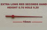 Center seconds watch hands repairs parts watchmaker Red Extra Long 2035 movement