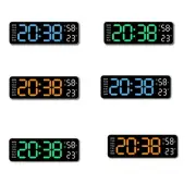 Large LED Digital Alarm Clock with Temperature Display and Adjustment Brightness