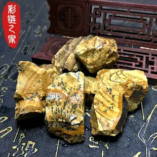 天然圖畫石原石大顆粒擺件木化石原石魚缸花盆造景裝飾礦石標本石