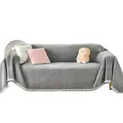 Sofa Couch Throw Cover Blanket Lounge Slipcover Protector Decor Grey