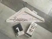 NEW! Wedding Bundle Place Cards Mr. Mrs. Napkin Rings Bridesmaid Hanger Bride