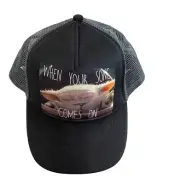 Star Wars Baby Yoda Graphic Foam Front SnapBack Truckers Cap. LNWOT