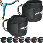 AOHO MOOON Ankle Strap for Cable Machine Attachments, Gym Accessories for Women and Men, Neoprene Ankle Cuffs for glute Kickback, Leg Workouts ande Booty Hip Abductors Exercise