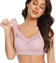 [Generic] Bras for Women, Correcting Bra Wireless Bra | Ergonomic Bra, Breathable No Underwire Bras for Women Girls Pink