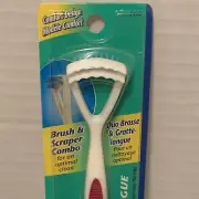 GUM Tongue Brush & Scraper Combo Cleaner New In Package