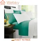 Ramesses 2000TC Bamboo Single Bed Sheet Set Soft & Hypoallergenic Sheets - Teal