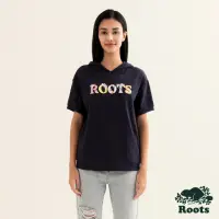 在飛比找momo購物網優惠-【Roots】Roots女裝-繽紛花卉系列 刺繡花卉文字連帽