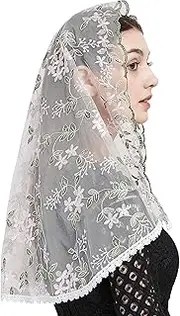 [FANFAN] Cathdral Church Veil MassLace Mantilla Chapel Veil Shawl Wrap Y015