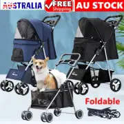 Palmy Large Pet Stroller Dog Cat Carrier Travel Pushchair Foldable Pram 4 Wheels