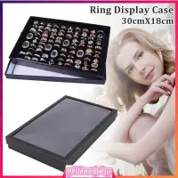 在飛比找蝦皮購物優惠-Black Velvet Ring Display Box 