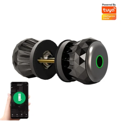 Smart Knob Biometric Door Lock with Keys & TUYA App Control