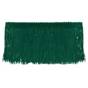 5 Yards 4 Inch Chainette Fringe Trim Tassel Sewing Trim, Dark Green