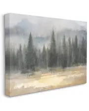 Stupell Industries Abstract Blurred Pine Tree Forest Landscape Stretched Canvas Wall Art by Danhui Nai