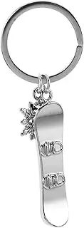 TOYANDONA Snowboard Keychain with Snowflake Charm Realistic Snowboard Pendant for Handbag and Backpack Ski Enthusiasts and Sports Lovers