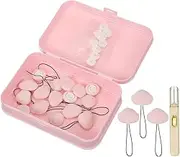 uxcell 8 Pcs Duvet Cover Pins to Hold Comforter Inside, Duvet Clips with Soft Fabric Material for Quilt Cushions Curtains, Light Pink (Cloud)