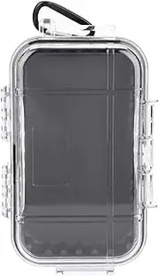 Waterproof Storage Case, Outdoor Plastic Shockproof Box Airtight Survival Case Container Storage Carry Box, Protective Grip Carry Phone Case Airtight for Outdoor Survival Tool Carrying(Transparent)