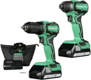 Metabo HPT Cordless 18V Drill and Impact Driver Combo Kit | Sub-Compact | Brushl