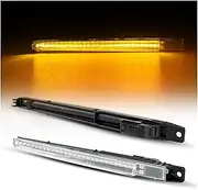 Turn Signal Lights for BMW F10 M5 FV9 2010-2016 Turn Signal Lamp Car Blinker 51657266475/51654805796 2Pcs Dynamic Amber LED Side Marker Light Turn Signal Lights(Transparent Silver)