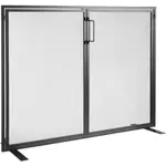 VEVOR Fireplace Screen 1 Panel with Door, Sturdy Iron Mesh Fireplace Screen, 990(L) x780(H)MM Spark Guard Cover, Simple Installation, Free Standing Fi