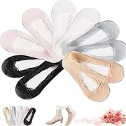 [Generic] Pleteffect Socks, Pleteffect No Show Lace Socks, Ultra Thin Breathable Non Slip Low Cut Liner No Show for Women, Free Size
